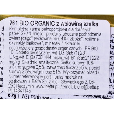 Almo Nature BioOrganic Maintenance z wołowiną 100g, DLZATUKMP0023