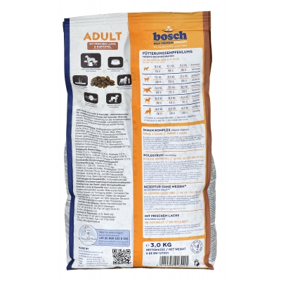 Bosch ADULT | z łososiem i ziemniakami | 3kg, DLZBOCKAR0051