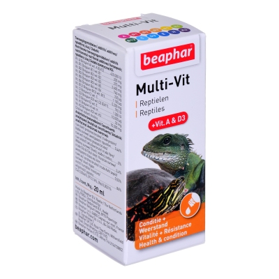 Beaphar Multi-vit witaminy wit.A i D3 dla żółwi i gadów 20ml, DLZBEPHIP0102