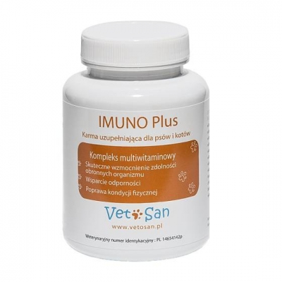 VETOSAN IMUNO Plus Kompleks witamin na odporność dla psa i kota - 60 tabletek, DLZVTSHIP0004